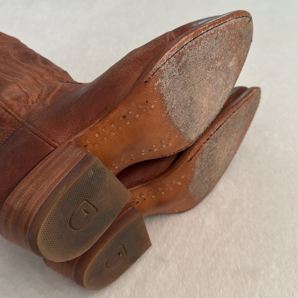 Tecovas Rustic Brown Leather Western Heeled Boots - Picture 16 of 16